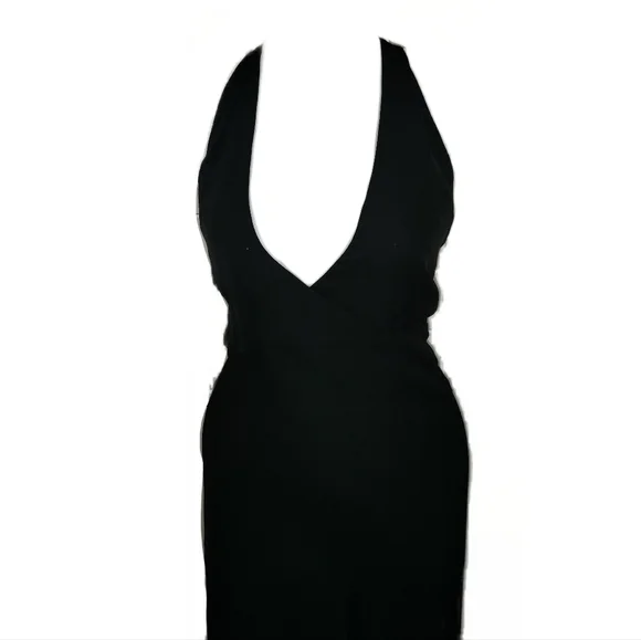 Silk halter-back gown - Picture 4 of 9